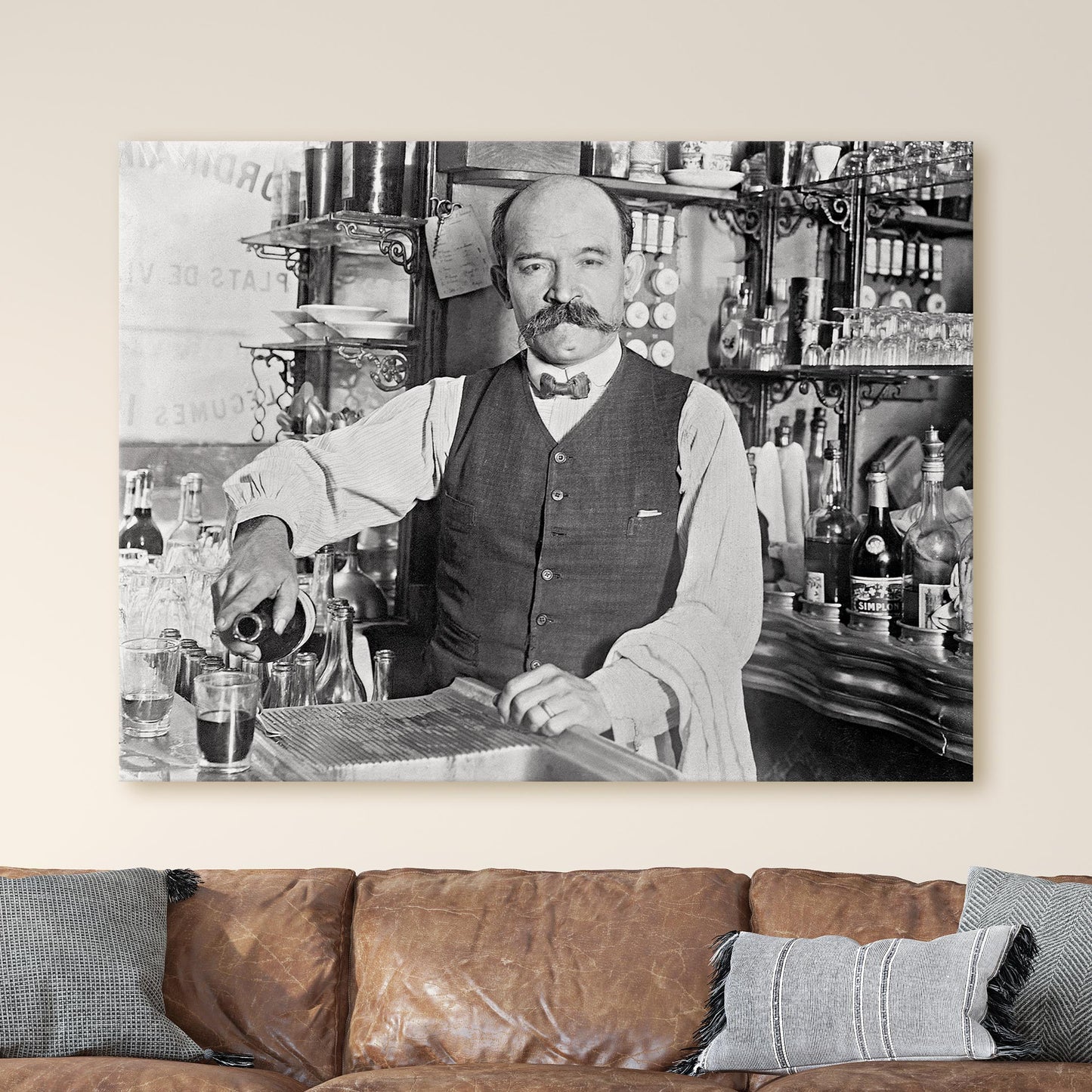 Bartender Pouring A Drink 1910