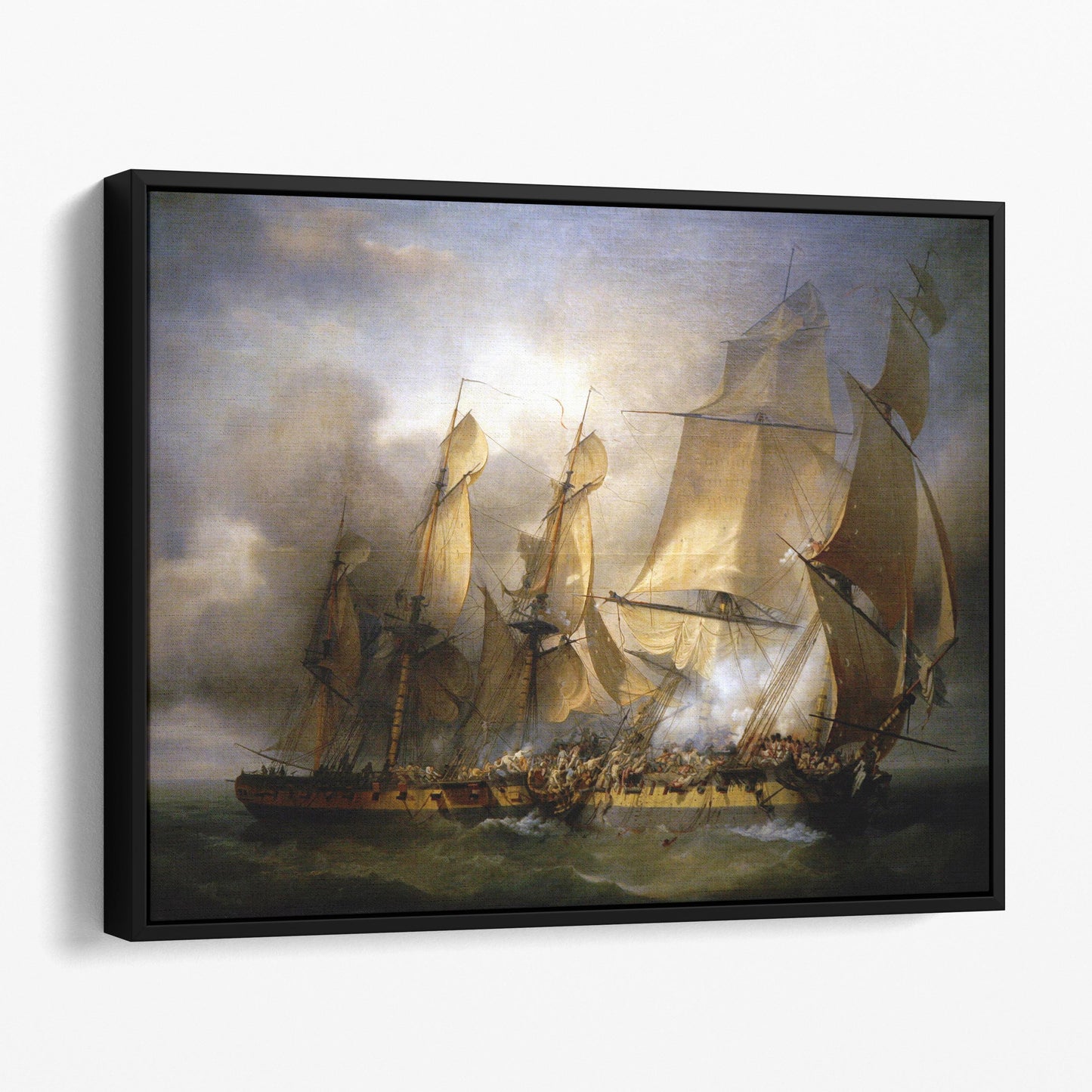 Naval Battle Between Frigates Between La Bayonnaise and L'Embuscade, Dec 14, 1798 by Louis Philippe Crepin