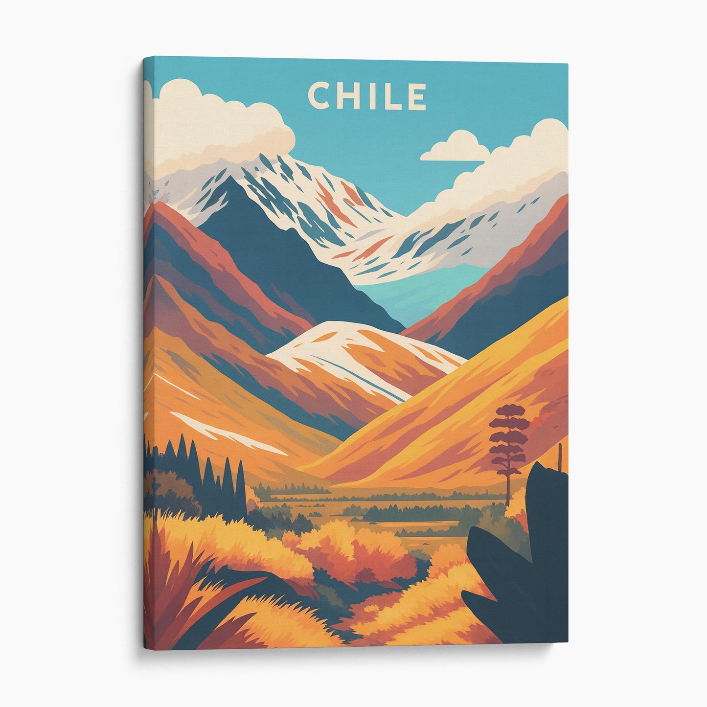 Chile Vintage Travel Poster