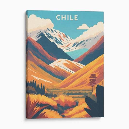 Chile Vintage Travel Poster