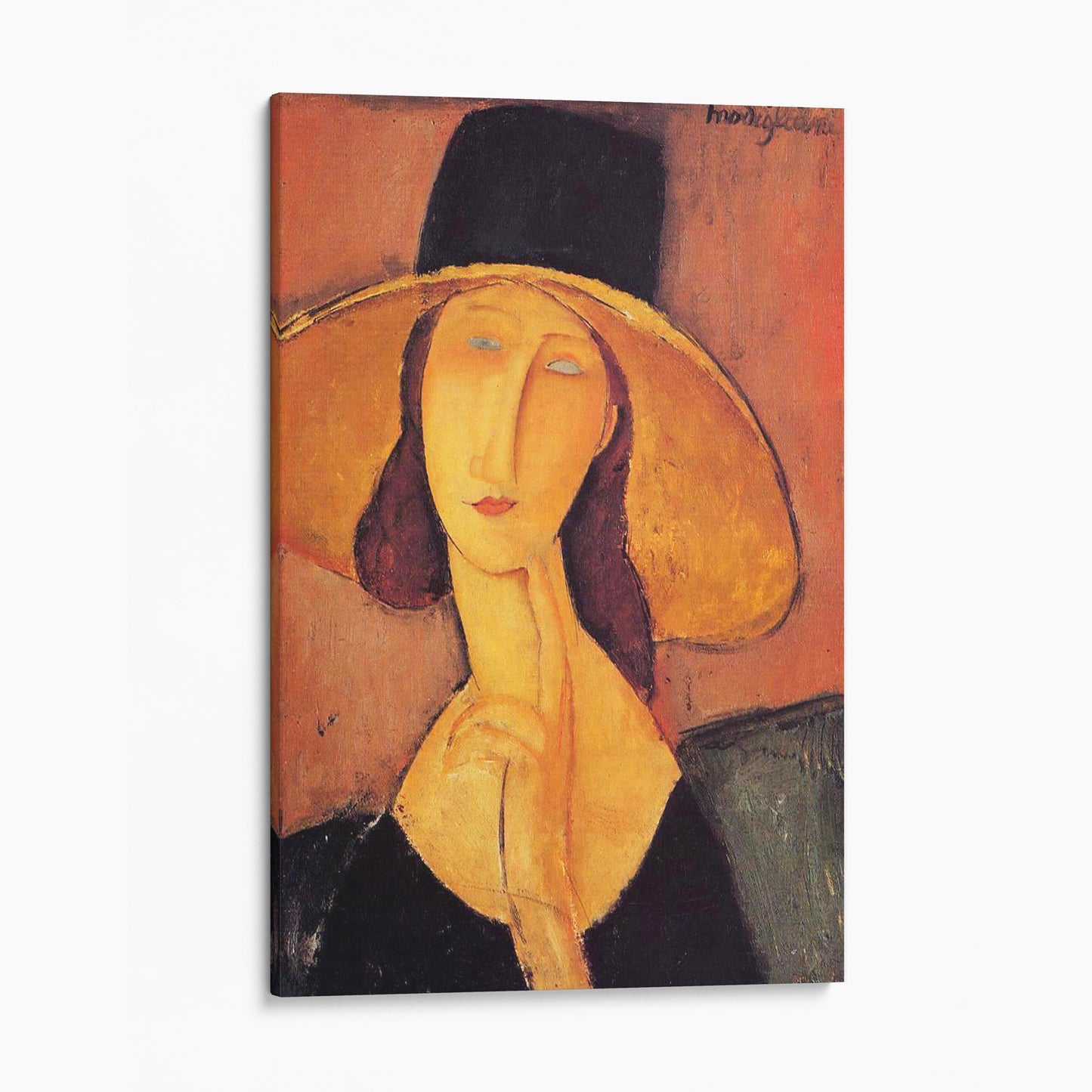 Portrait of Jeanne Hebuterne in a Large Hat, c.1918-19 by Amedeo Modigliani