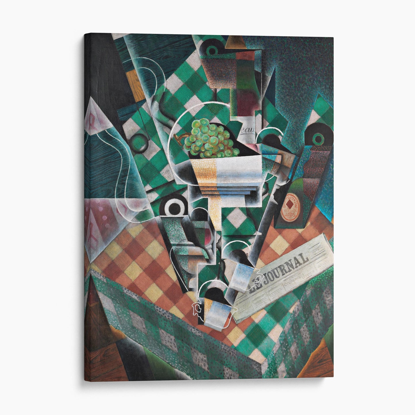 Still Life with Checked Tablecloth by Juan Gris
