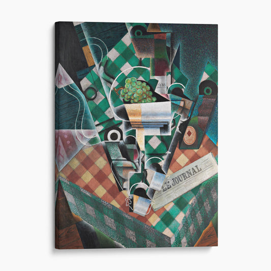 Still Life with Checked Tablecloth by Juan Gris