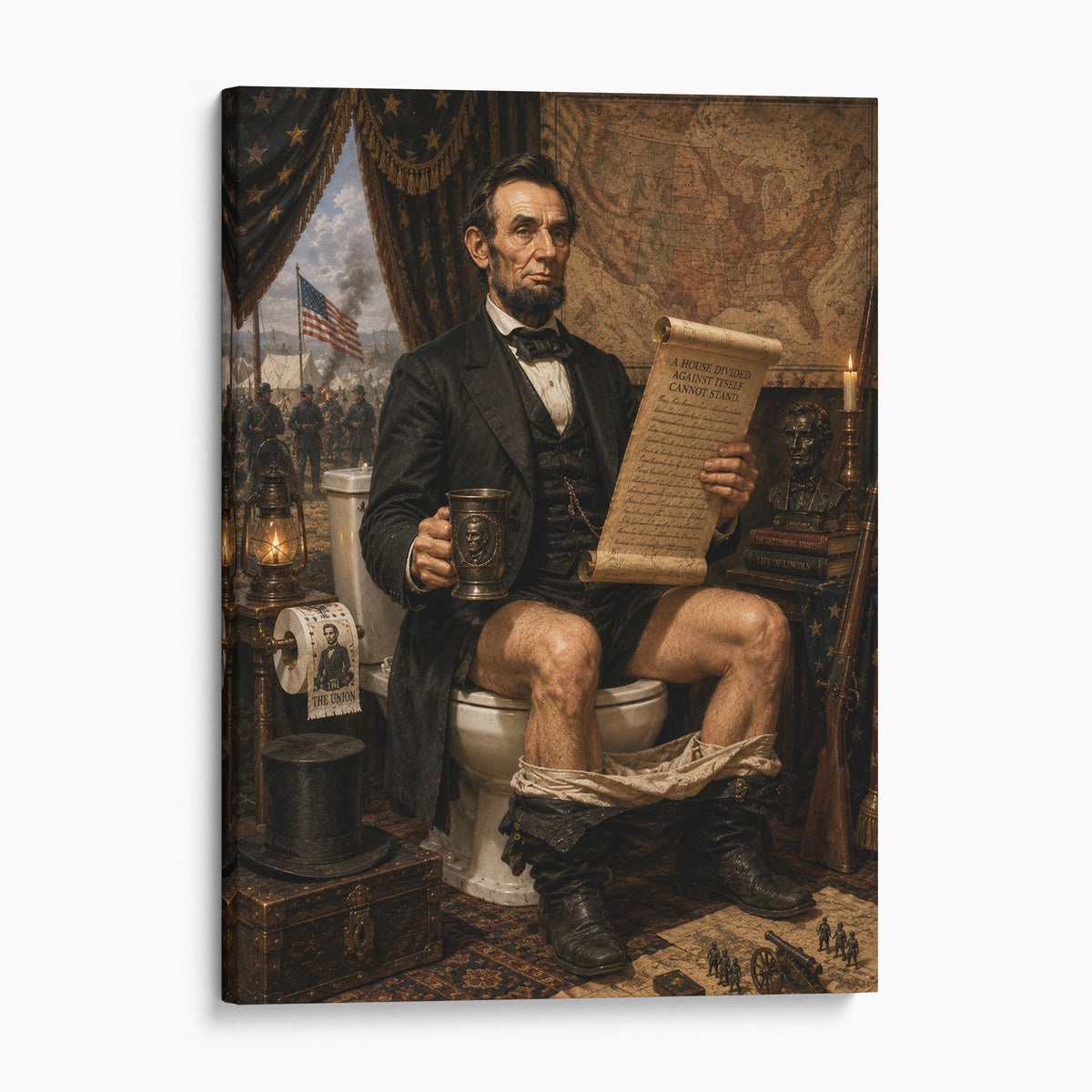 Abraham Lincoln On The Toilet