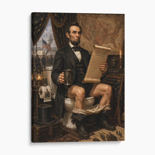 Abraham Lincoln On The Toilet