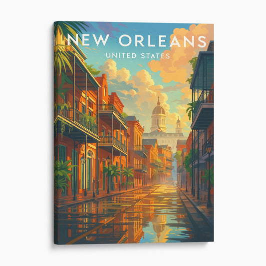 New Orleans Vintage Travel Poster
