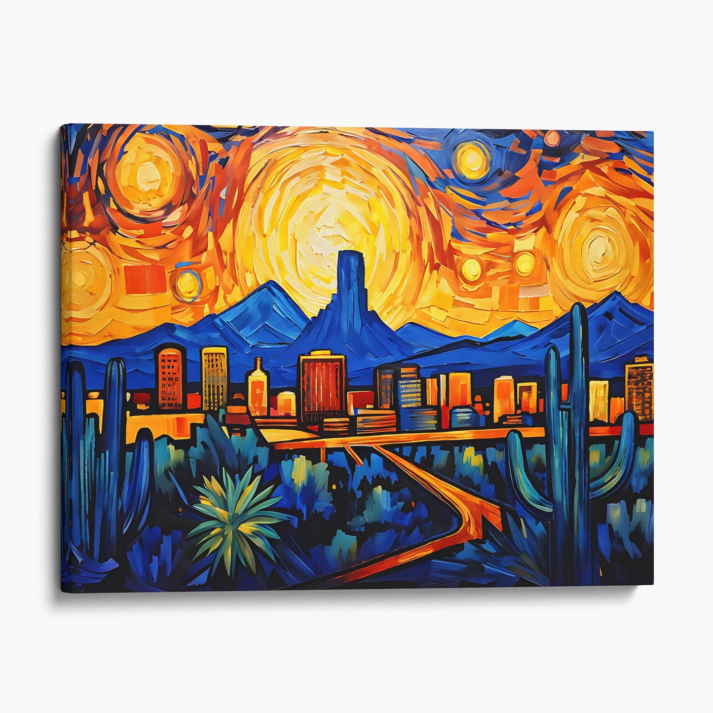 Phoenix Skyline Van Gogh Starry Night