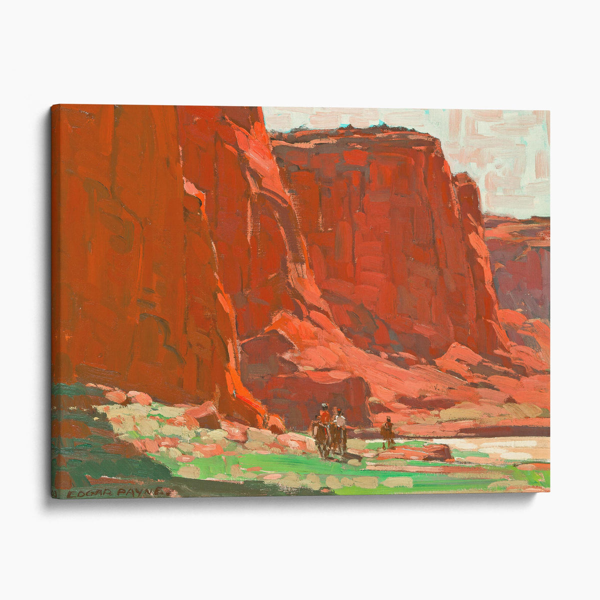 Riders Passing Through, Canyon de Chelly, Arizona - Edgar Payne