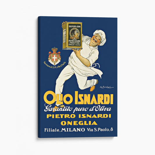 Olive Oil Olio Isnardi Chef Vintage Ad