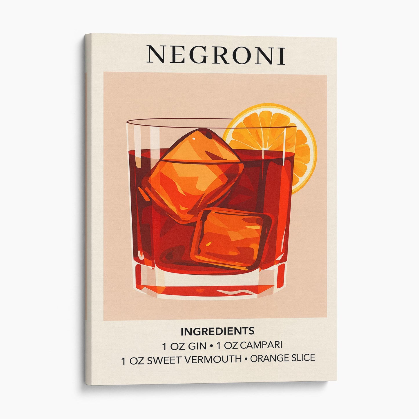 Negroni Vintage Drink Poster
