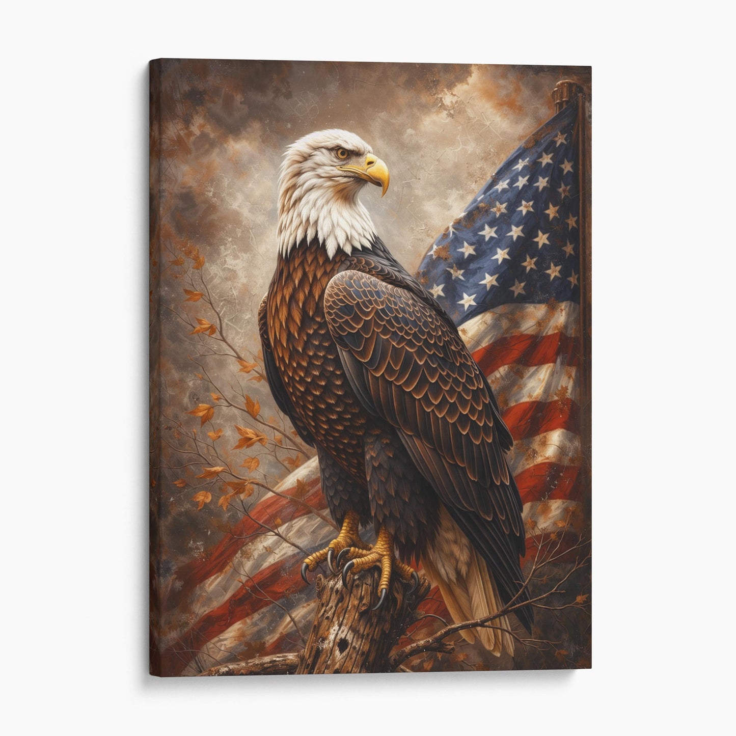 American Eagle With USA Flag
