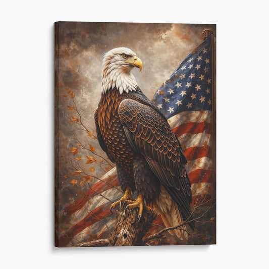 American Eagle With USA Flag