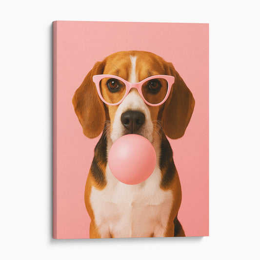 Beagle Dog Pink Bubble Gum Sunglasses