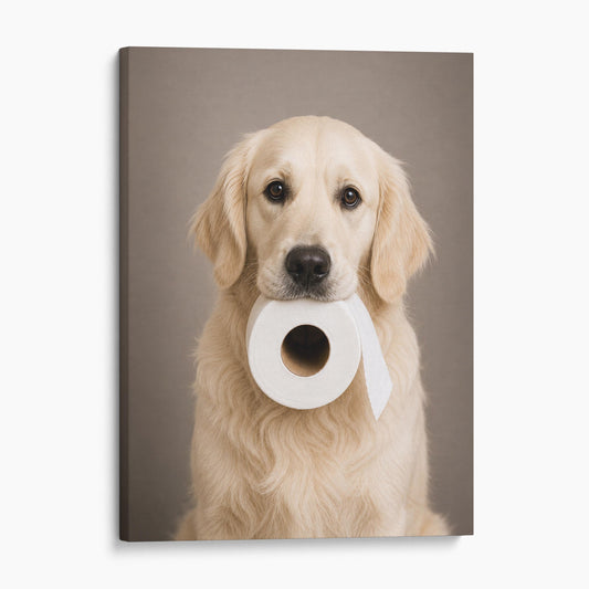 English Cream Retriever Dog Toilet Paper