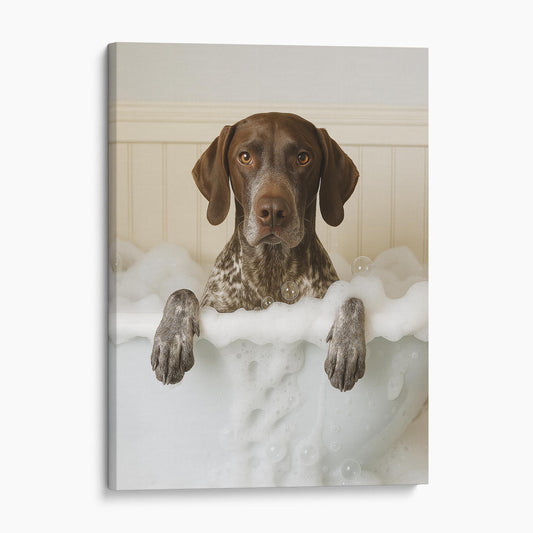 German Shorthaired Pointer Dog Bubble Bath