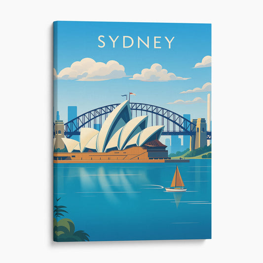 Sydney Australia Vintage Travel Poster