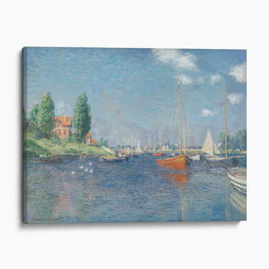 Red Boats in Argenteuil 1875 by Claude Monet
