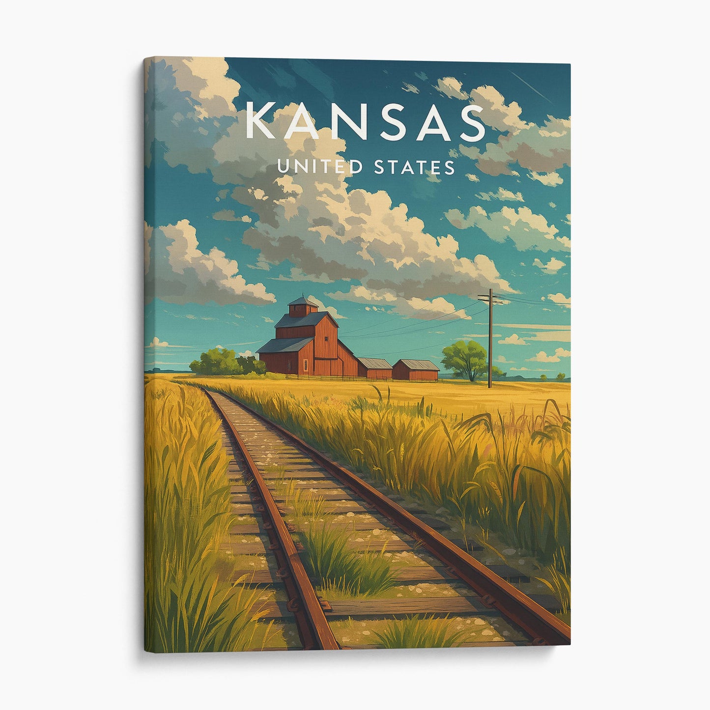 Kansas Vintage Travel Poster
