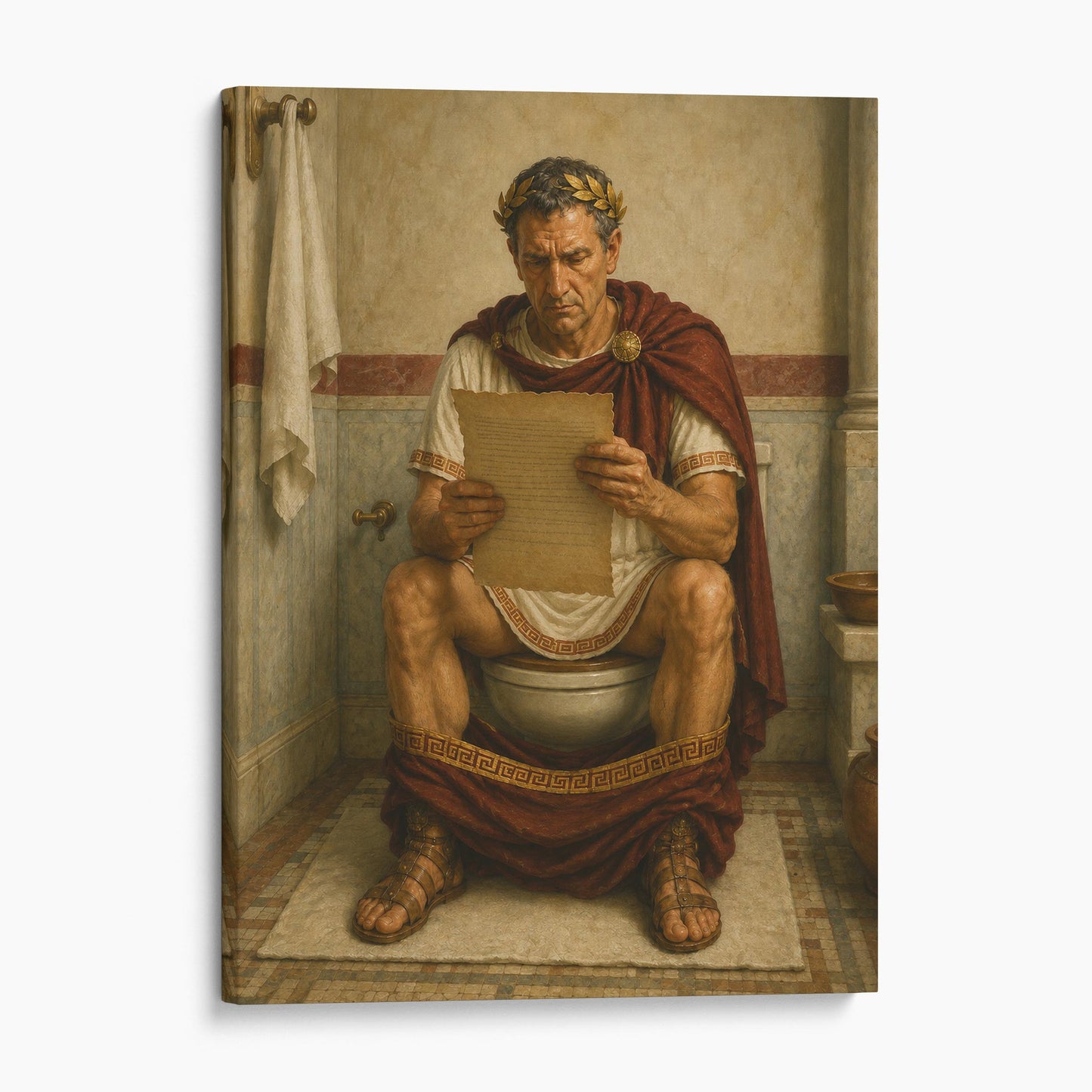 Julius Caesar Reading On The Toilet