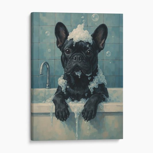 French Bulldog Bathtub Bubble Bath II