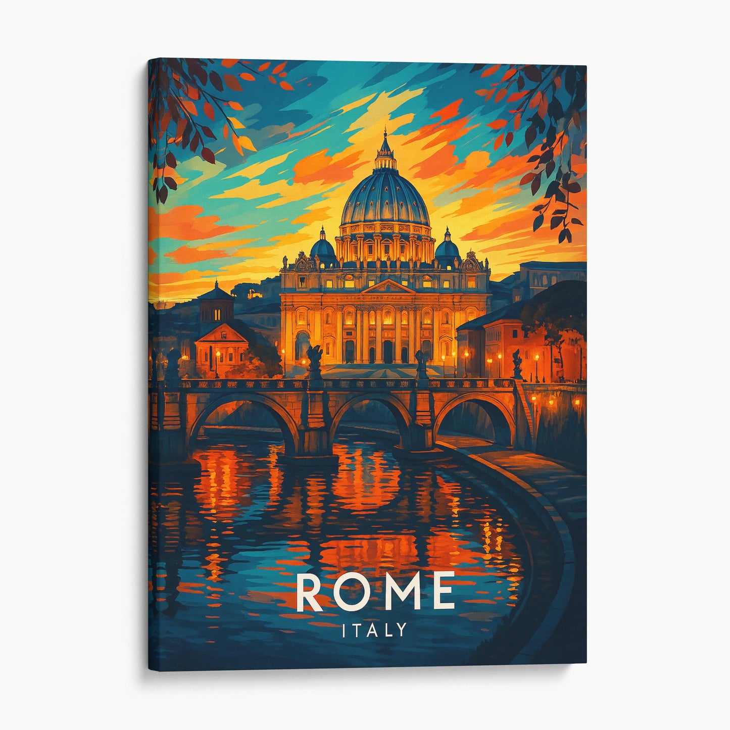 Rome Italy Vintage Travel Poster