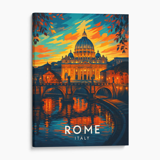 Rome Italy Vintage Travel Poster