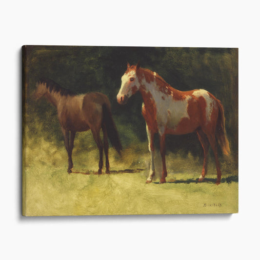 Two Horses by Albert Bierstadt