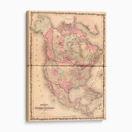 Johnson's Map of North America, 1861