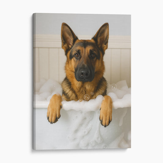 German Shepherd Dog Bubble Bath