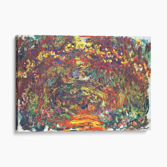 The Path Under The Rose Trellises Giverny - Claude Monet