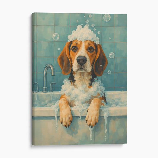 Beagle Dog Bathtub Bubble Bath