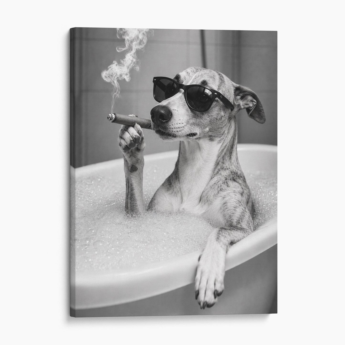 Whippet Dog Bathtub Cigar