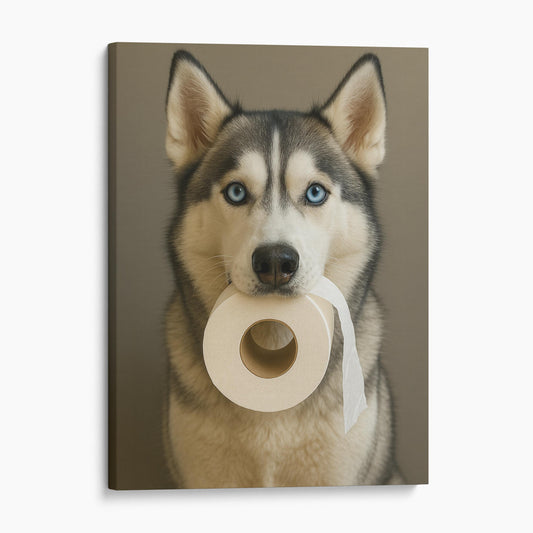 Husky Dog Toilet Paper