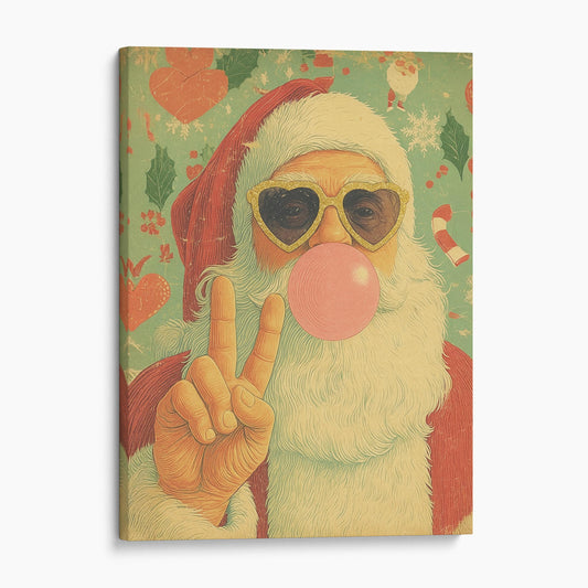 Retro Santa Pink Bubble Gum
