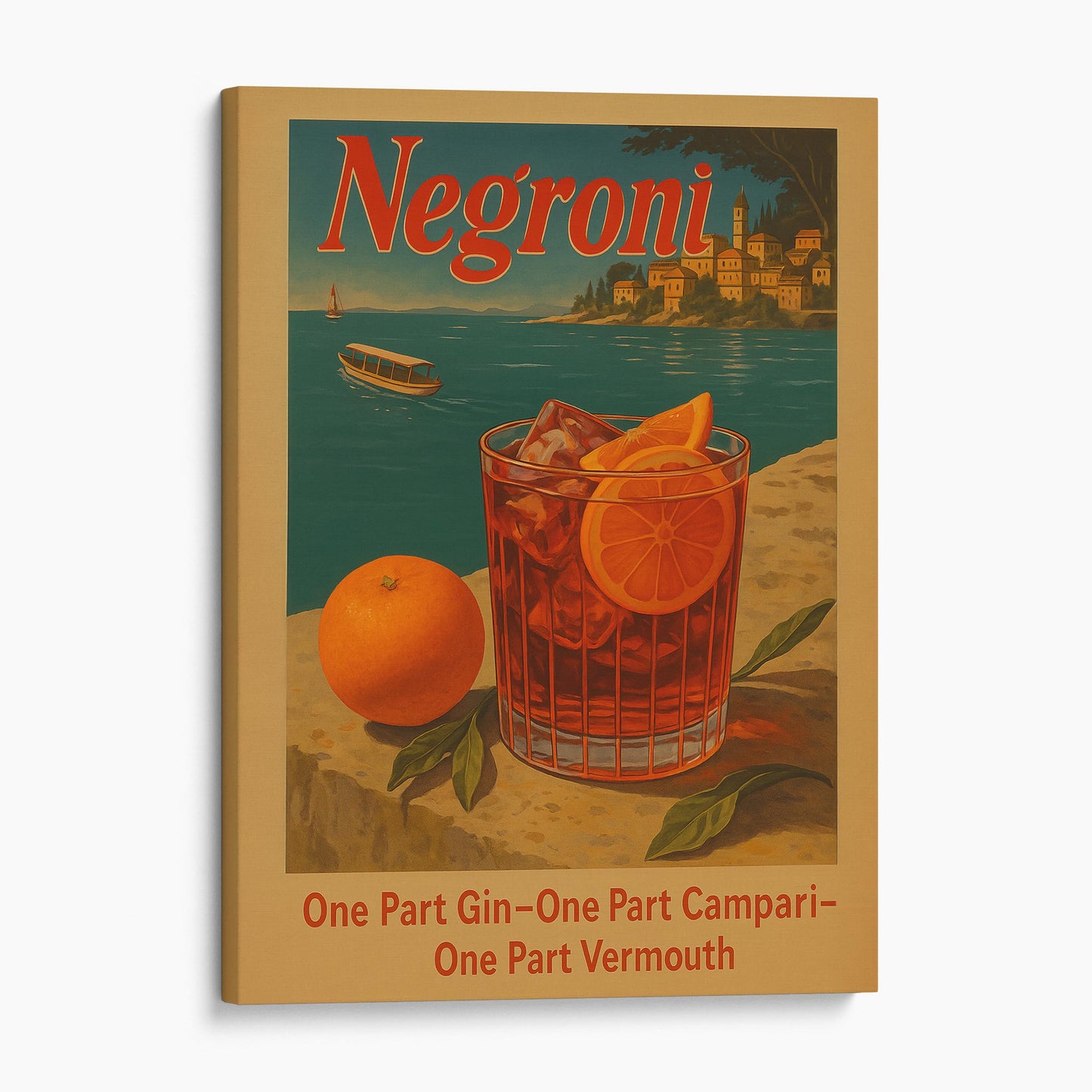 Negroni Vintage Drinking Poster