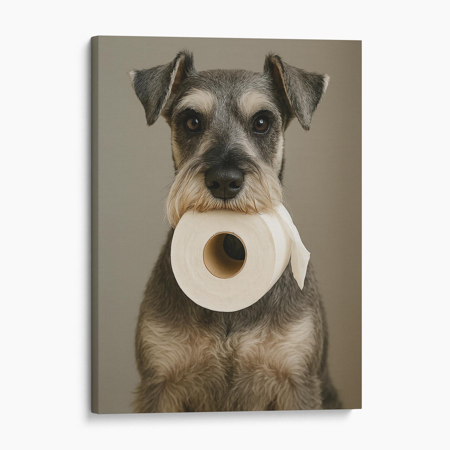 Schnauzer Dog Toilet Paper