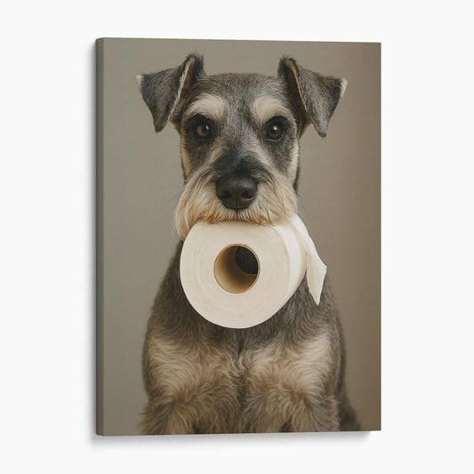 Schnauzer Dog Toilet Paper