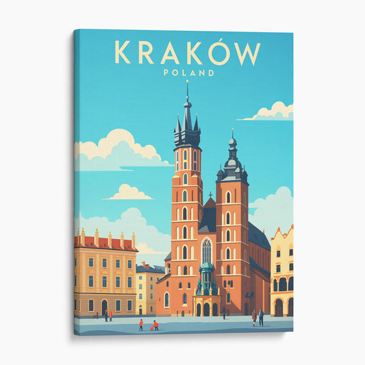 Krakow Poland Travel Poster
