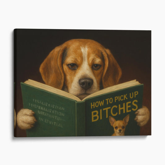 Beagle Dog Reading Dating Book