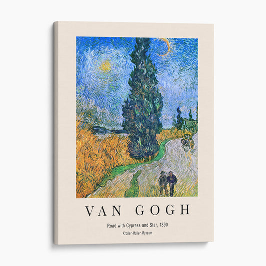 Vincent Van Gogh: Road with Cypress and Star