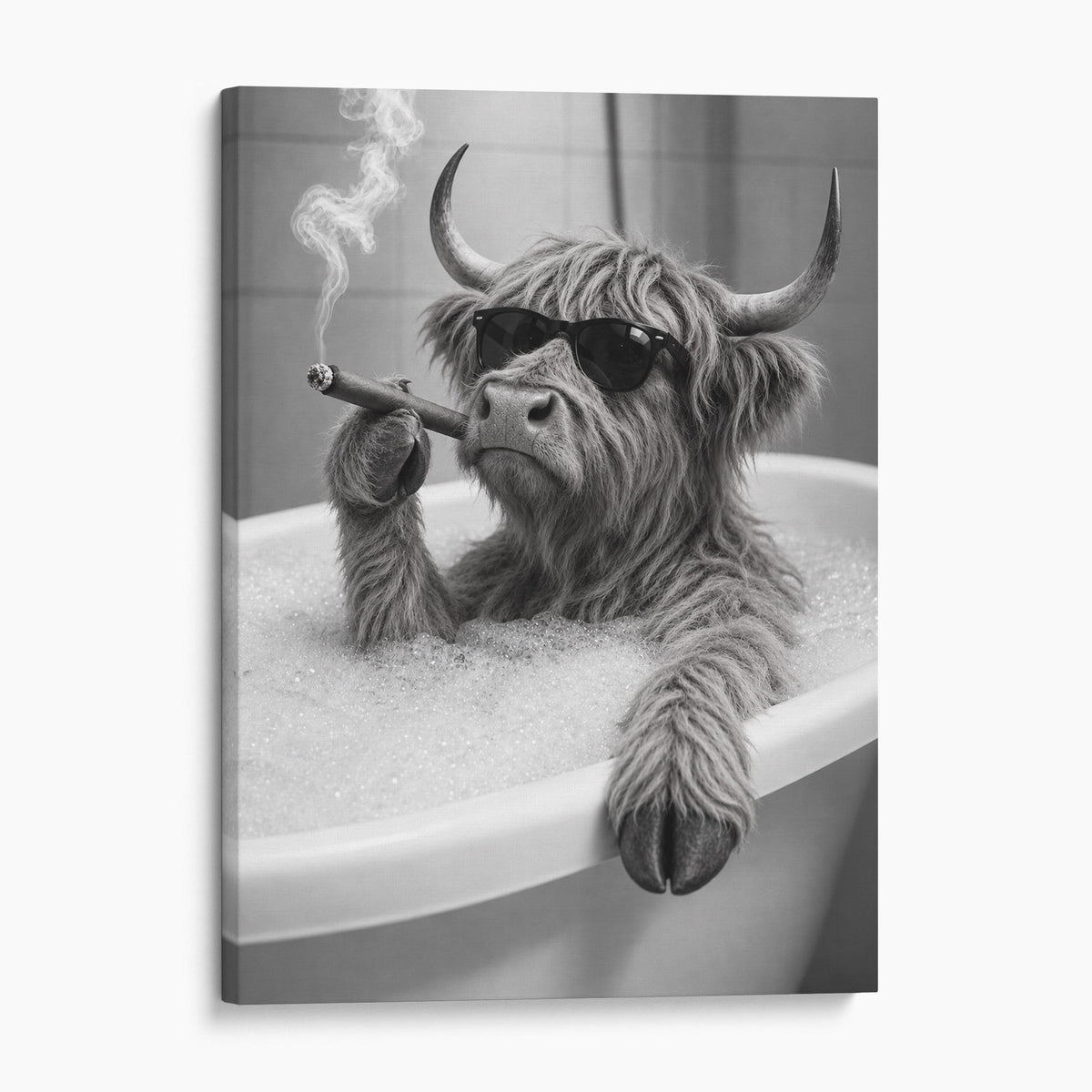 Highland Cow Bathtub Cigar