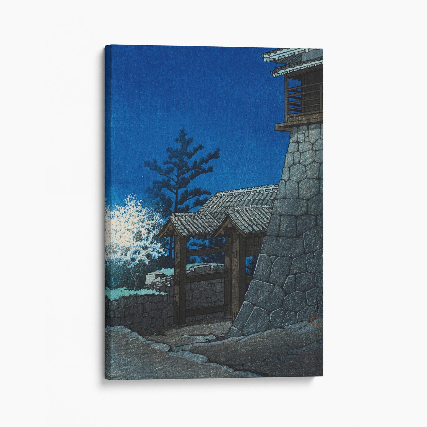 Tonashi Gate, Matsuyama Castle (1935) - Kawase Hasui
