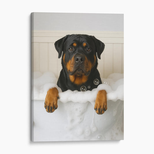 Rottweiler Dog Bubble Bath