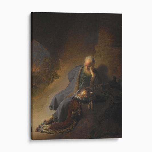 Jeremiah Lamenting The Destruction Of Jerusalem by Rembrandt
