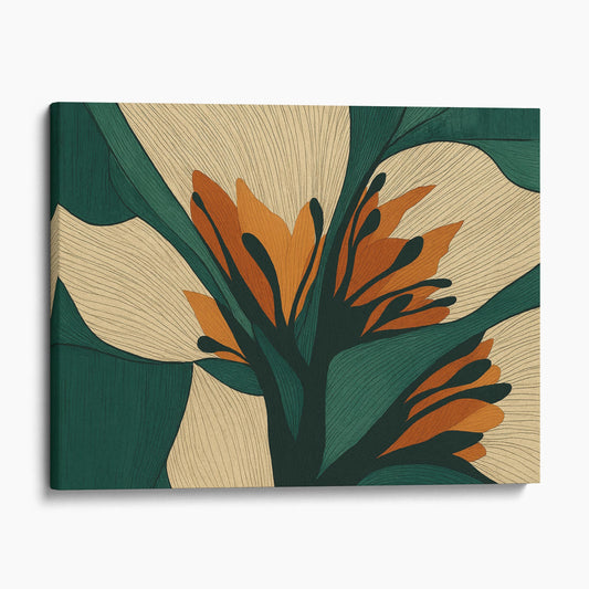 Green Abstract Floral Botanicals