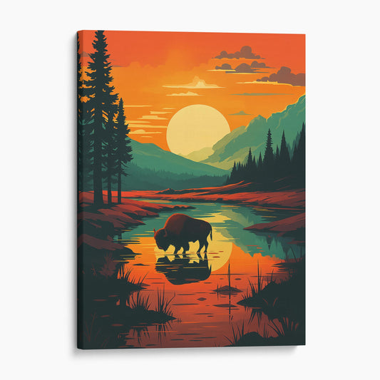 Yellowstone National Park Vintage Travel Poster