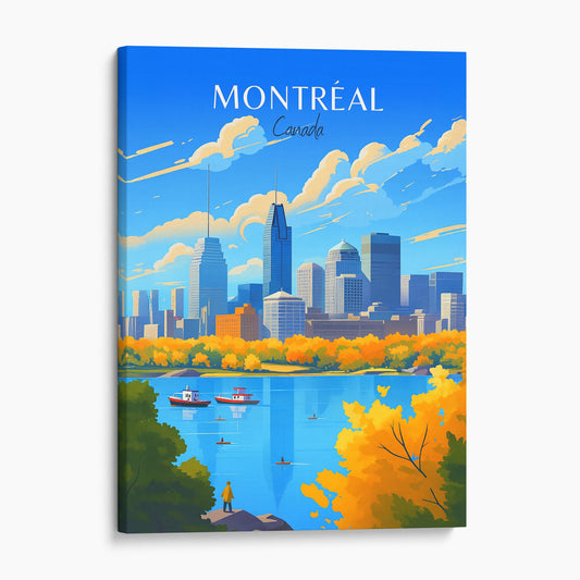Montreal Canada Vintage Travel Poster