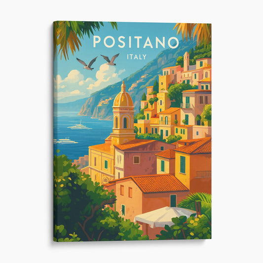 Positano Italy Vintage Travel Poster