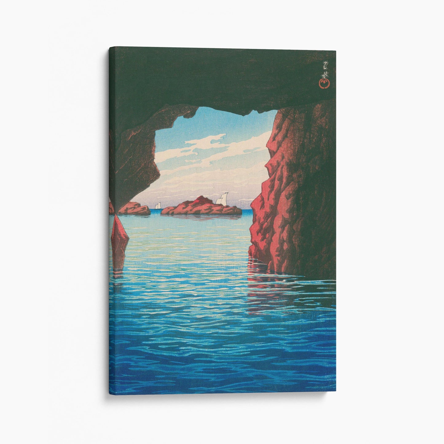 Kōjaku Cavern at Oga Peninsula - Kawase Hasui
