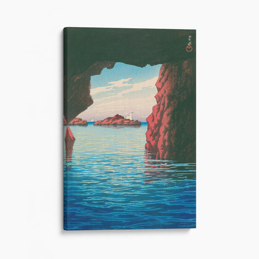 Kōjaku Cavern at Oga Peninsula - Kawase Hasui